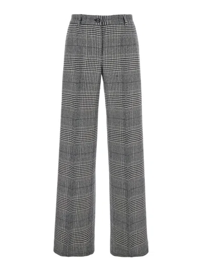 DOLCE & GABBANA DOLCE & GABBANA GREY FLARED PANTS WITH HIGH WAIST IN WOOL AND CASHMERE