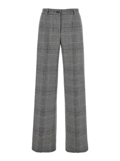 Dolce & Gabbana Grey Flared Pants With High Waist In Wool And Cashmere Woman
