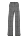 Dolce & Gabbana Grey Flared Pants With High Waist In Wool And Cashmere Woman In Gray