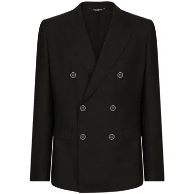 DOLCE & GABBANA DOLCE & GABBANA GREY JACKETS - BLAZERS MEN