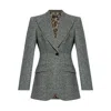 Dolce & Gabbana Tweed Jacket With Flap Pockets And Peak Lapels In Gray