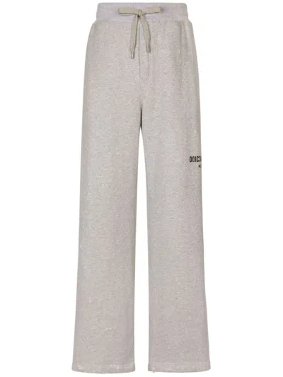 DOLCE & GABBANA GREY LOGO PANTS