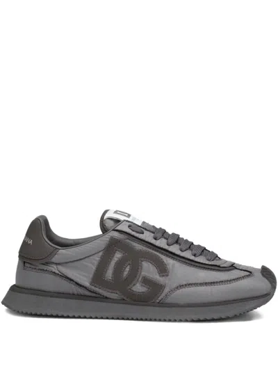 DOLCE & GABBANA GREY LOGO SNEAKERS