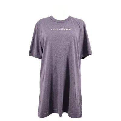 Pre-owned Dolce & Gabbana Grey Logo T - Shirt - Xl In Gray