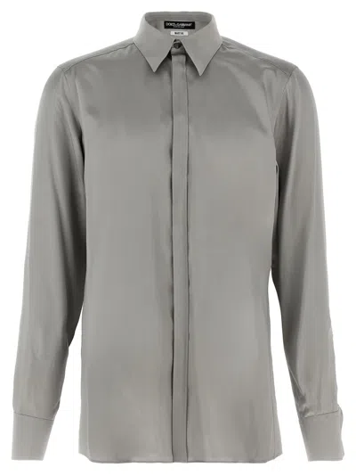 DOLCE & GABBANA GREY LONG SLEEVE SHIRT