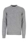 Dolce & Gabbana Gray Wool Knitted Round Neck Pullover Sweater In Grey