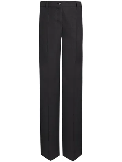 Dolce & Gabbana Grey Pressed Crease Trousers