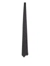 Dolce & Gabbana Jacquard Monogram Slim Tie In Gray