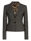 Dolce & Gabbana Women Wool Single-breasted Jacket In Gray