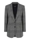Dolce & Gabbana Wool Blend Single-breasted Jacket In Grey