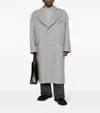 Dolce & Gabbana Oversize Single-breasted Wool-blend Coat In Grey