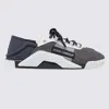 Dolce & Gabbana Ns1 Slip On Sneakers In Mixed Materials In Dk Grey/ivory