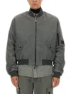 Dolce & Gabbana Grey Solid Mock Collar Jacket In Green