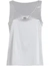 Dolce & Gabbana Satin Tank Top With Dg Logo Pin