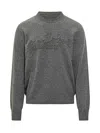 Dolce & Gabbana Grey Crewneck Logo Sweater In Gray