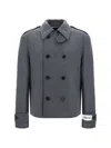 Dolce & Gabbana Grey Wool Blend Jacket In Grey