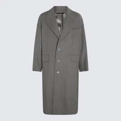 Dolce & Gabbana Grey Wool Coat In Gray