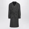 Dolce & Gabbana Dolce&gabbana Grey Wool Double-breasted Coat Men In Multi