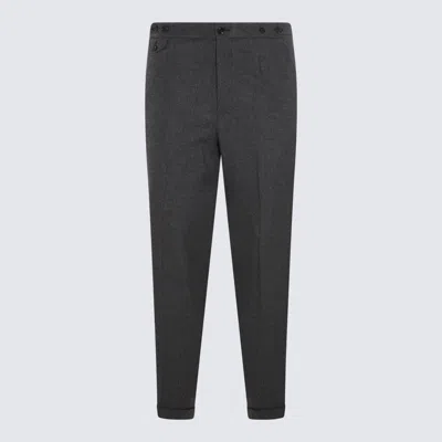 Dolce & Gabbana Grey Wool Pants In Green
