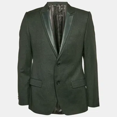 Pre-owned Dolce & Gabbana Grey Wool Single Breasted Blazer L In Gray