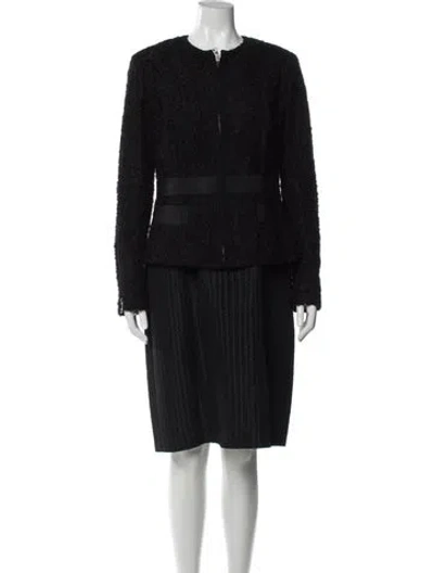 Pre-owned Dolce & Gabbana Grosgrain Trim Dress Set In Black