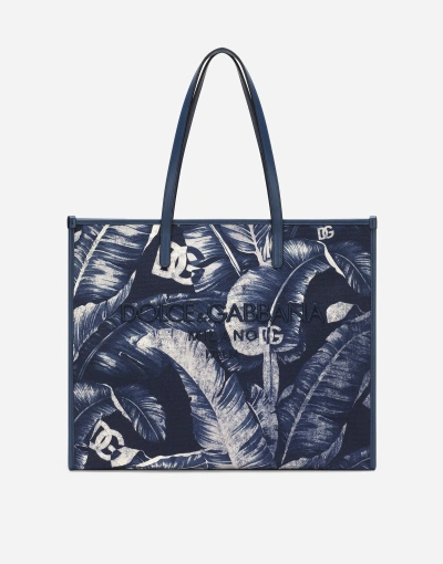 Dolce & Gabbana Grosser Shopper Aus Bedrucktem Canvas In Print