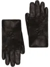 Dolce & Gabbana Guanti In Pelle In Black