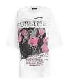 Dolce & Gabbana Oversized Graphic Print Short Sleeve Top In White