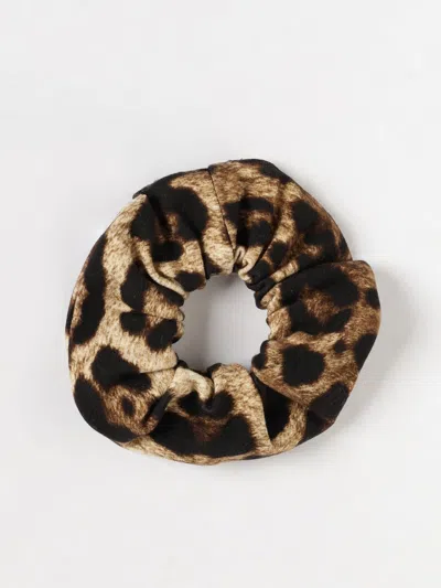 Dolce & Gabbana Kids' Leopard-print Hair Scrunchie In Brown
