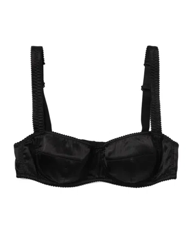 Dolce & Gabbana Half Cup Bra In Black
