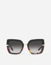 Dolce & Gabbana Tortoiseshell-frame Logo Sunglasses In Floral Print