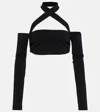Dolce & Gabbana Wrap Halter Top In Black