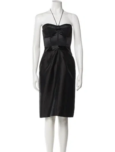 Pre-owned Dolce & Gabbana Halterneck Mini Dress In Black
