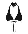 Dolce & Gabbana Padded Triangle Bikini Top In Black