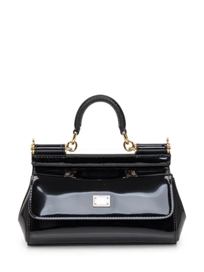 Dolce & Gabbana Mini Sicily Cross Body Bag In Black