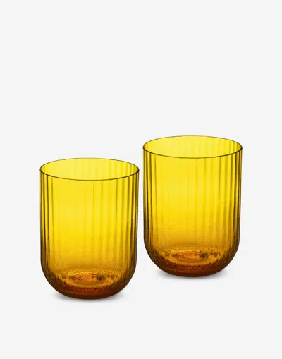 DOLCE & GABBANA HAND-BLOWN MURANO BEVERAGE GLASSES SET 2