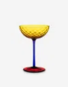 Dolce & Gabbana Hand-blown Murano Champagne Glass In Multicolor