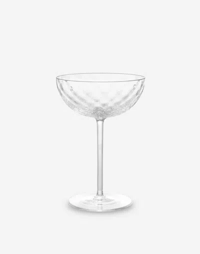 Dolce & Gabbana Hand-blown Murano Champagne Glass In Multicolor