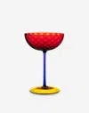 Dolce & Gabbana Hand-blown Murano Champagne Glass In Multicolor