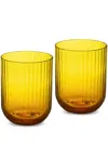 Dolce & Gabbana Dolce&gabbana Casa Set Of 2 Carretto Glasses In Yellow