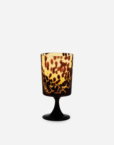 Dolce & Gabbana Hand-blown Murano Water Glass In Multicolor