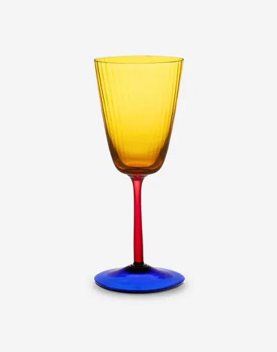 DOLCE & GABBANA HAND-BLOWN MURANO WHITE WINE GLASS
