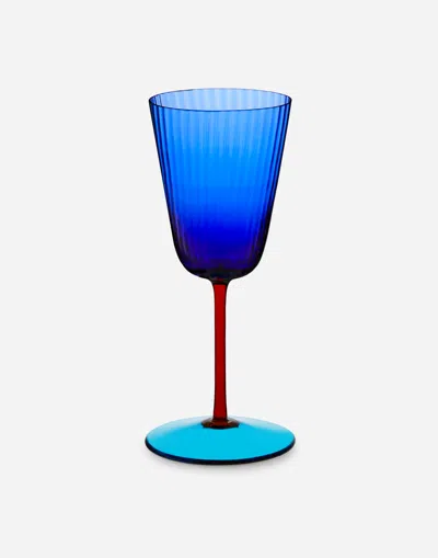 DOLCE & GABBANA HAND-BLOWN MURANO WHITE WINE GLASS