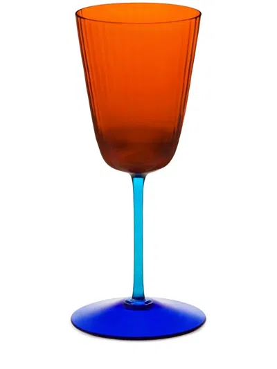 Dolce & Gabbana Murano Wine Glass In Orange