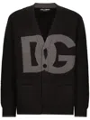 Dolce & Gabbana Gray Hand-knit Wool Cardigan In N1254 Very Dark Grey 3