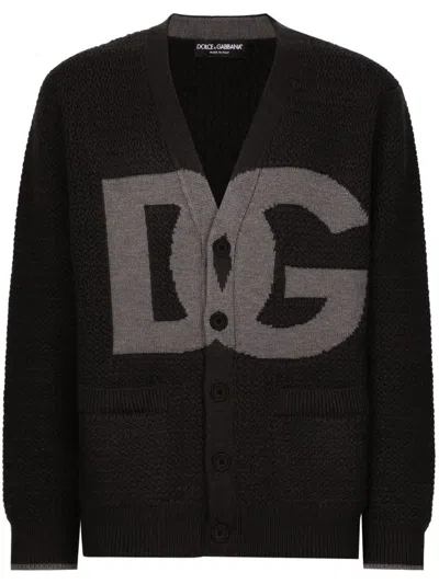 DOLCE & GABBANA HAND-KNIT WOOL CARDIGAN