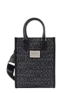 Dolce & Gabbana Logo-print Cotton-blend Tote Bag In Blue