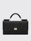 Dolce & Gabbana Textured Calfskin Mini Bag With Gold-tone Hardware In Black