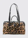 Dolce & Gabbana Animal Print Leather Vittoria Top Handle Bag In Animal Print