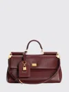 Dolce & Gabbana Leather My Sicily Bag In Burgundy